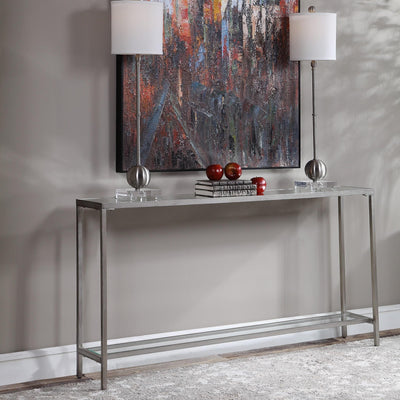 Uttermost Living Hayley Silver Console Table House of Isabella UK