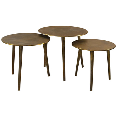 Uttermost Living Kasai Gold Coffee Tables, S/3 House of Isabella UK