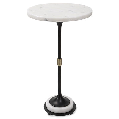Uttermost Living Sentry White Marble Accent Table House of Isabella UK