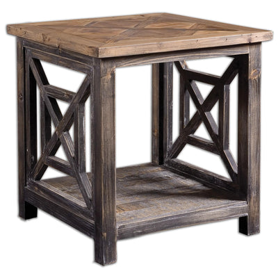 Uttermost Living Spiro Reclaimed Wood End Table House of Isabella UK