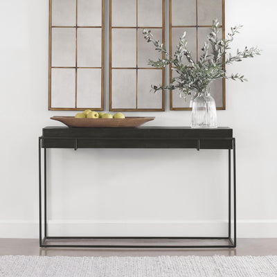 Uttermost Living Telone Modern Black Console Table House of Isabella UK