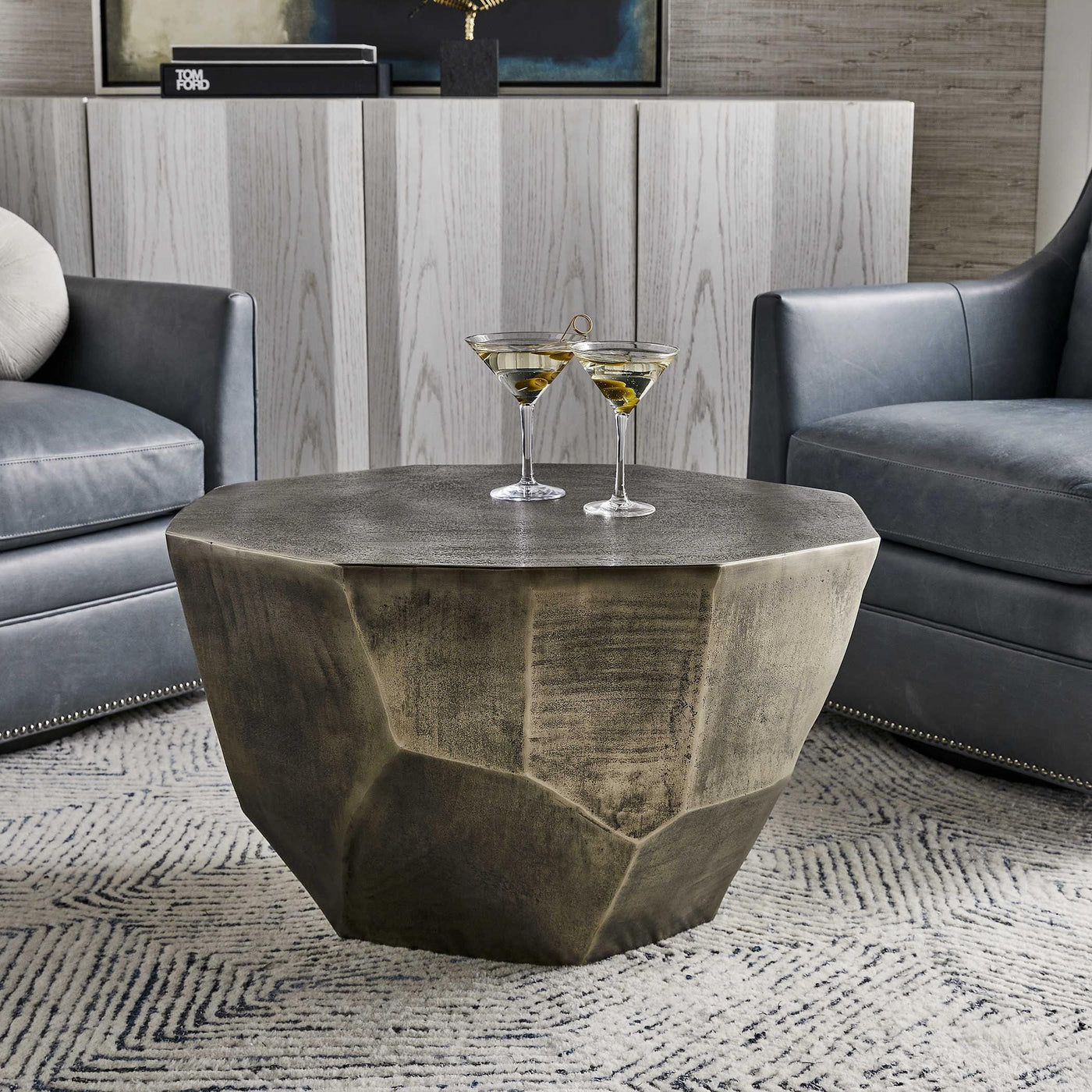 Uttermost Living Uttermost Cathenna Coffee Table - Antiqued Nickel Medium House of Isabella UK