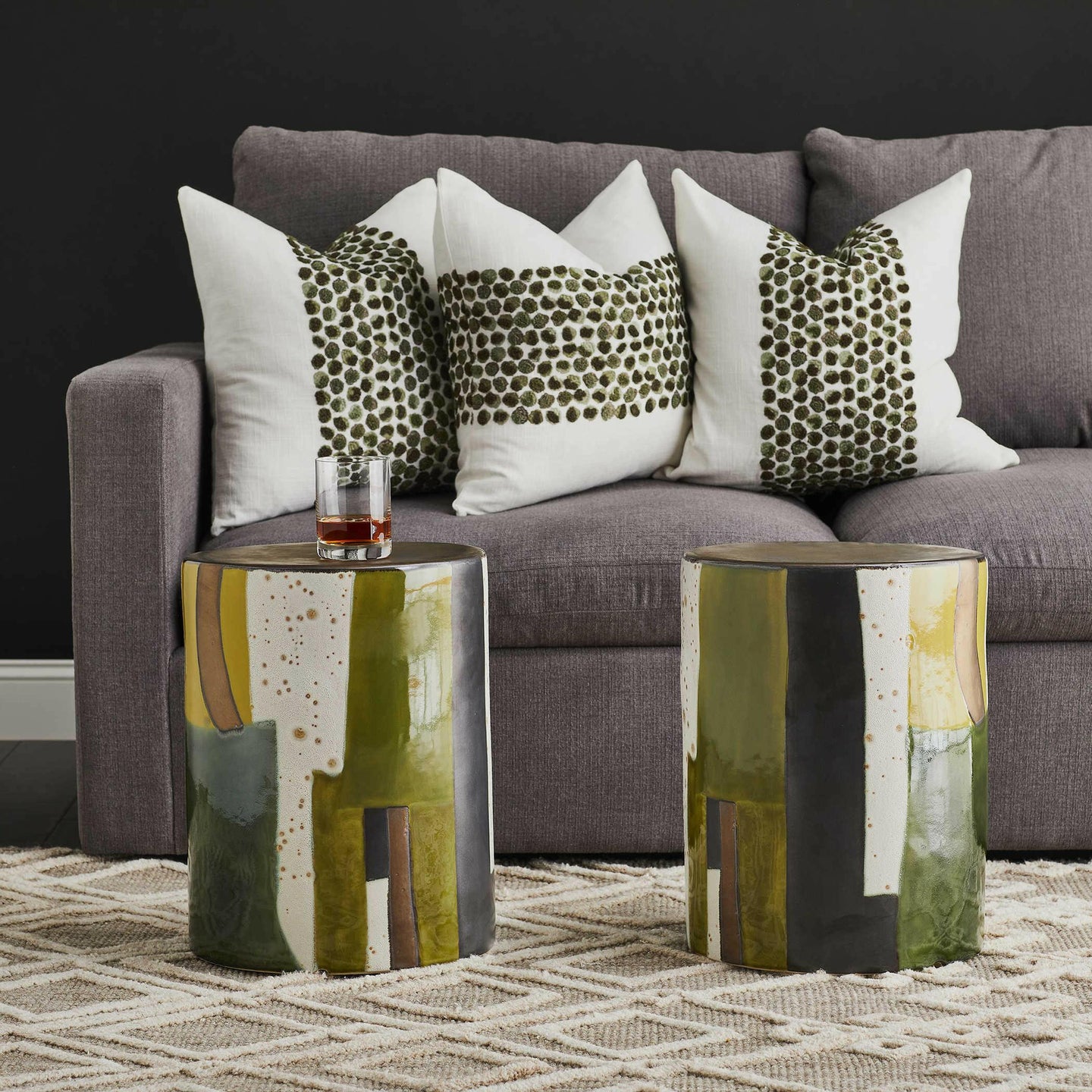 Graph Green Stool – House of Isabella UK
