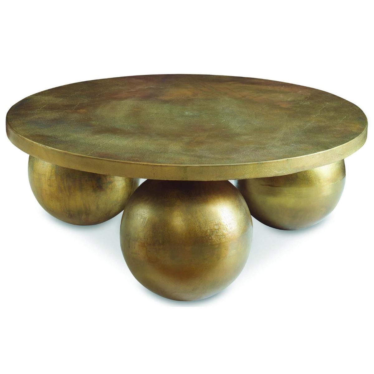 Uttermost Living Uttermost Triplet Antique Brass Coffee Table House of Isabella UK