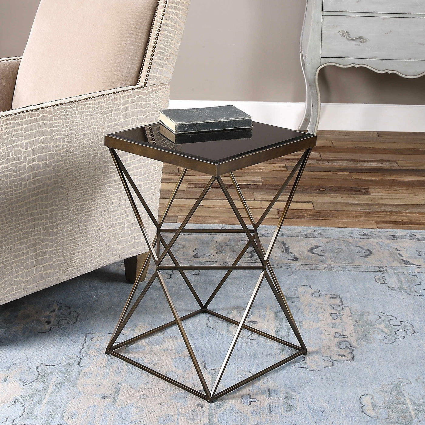 Uttermost Living Uttermost Uberto Caged Frame Accent Table House of Isabella UK
