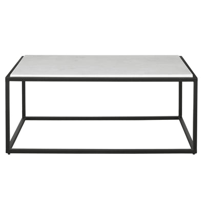Uttermost Living Vola Modern White Marble Coffee Table House of Isabella UK