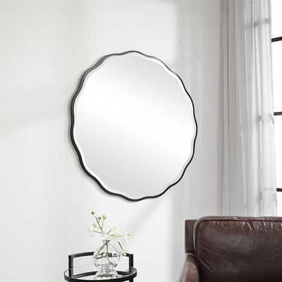 Uttermost Mirrors Aneta Black Round Mirror House of Isabella UK