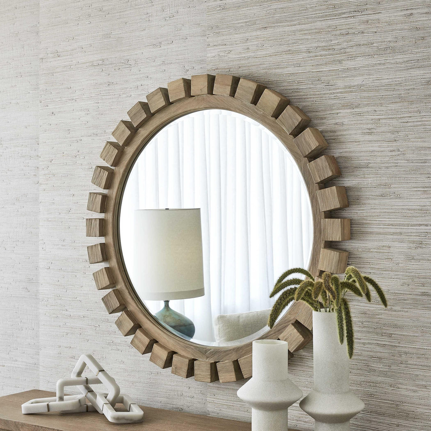Uttermost Mirrors Black Label Around the Block Mirror - 40 Natural House of Isabella UK