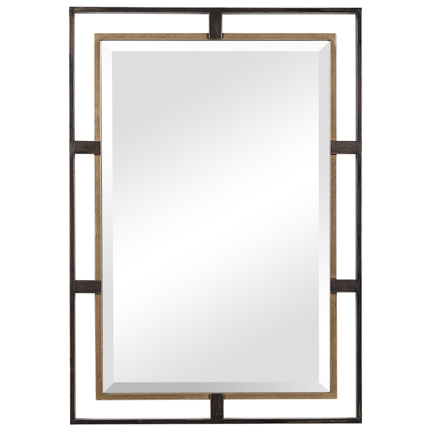 Uttermost Mirrors Carrizo Gold & Bronze Rectangle Mirror House of Isabella UK