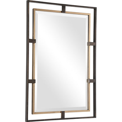 Uttermost Mirrors Carrizo Gold & Bronze Rectangle Mirror House of Isabella UK