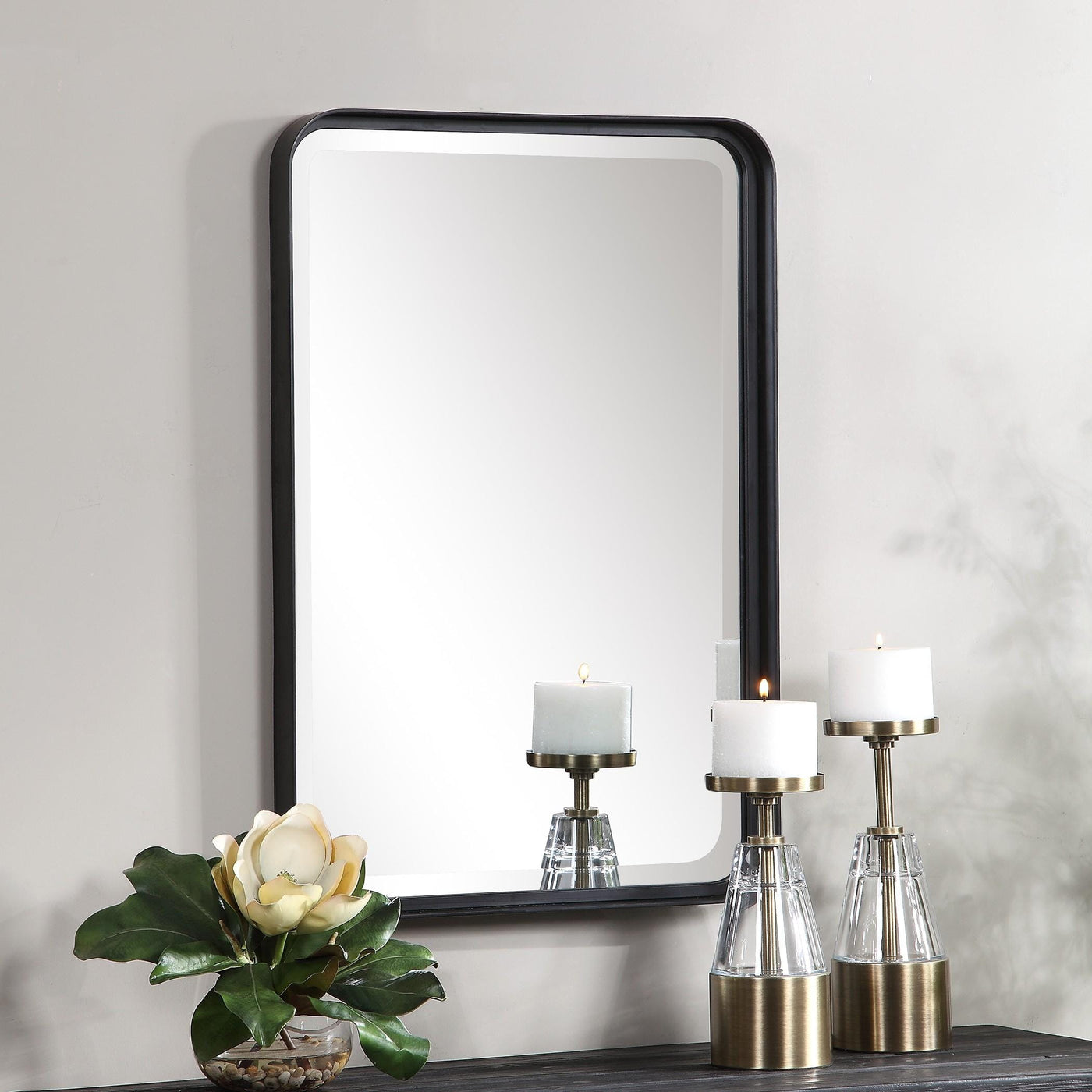 Uttermost Mirrors Croften Black Vanity Mirror House of Isabella UK