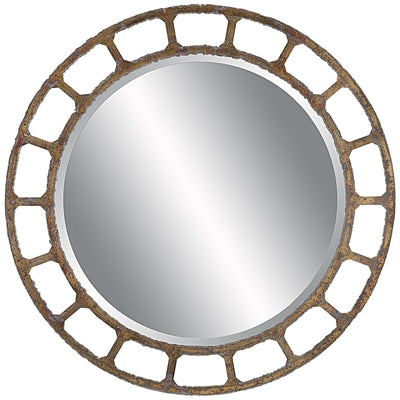 Uttermost Mirrors Darby Distressed Round Mirror House of Isabella UK
