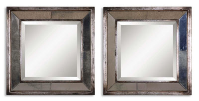 Uttermost Mirrors Davion Squares Silver Mirror Set/2 House of Isabella UK