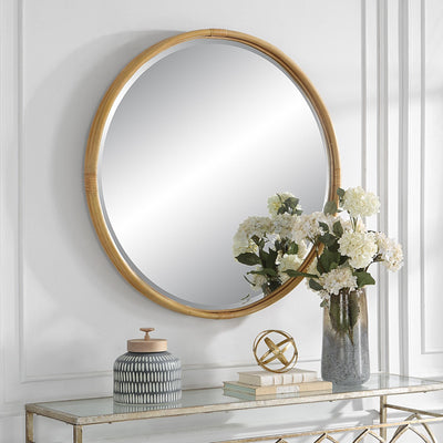 Uttermost Mirrors Drift Away Rattan Round Mirror House of Isabella UK