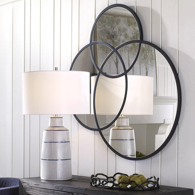 Uttermost Mirrors Droplet Black Circle Mirror House of Isabella UK