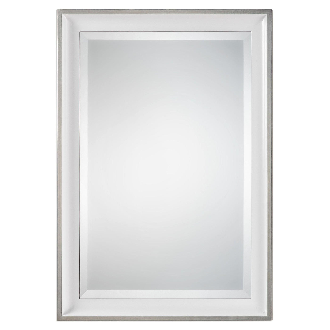 Uttermost Mirrors Lahvahn White Silver Mirror House of Isabella UK