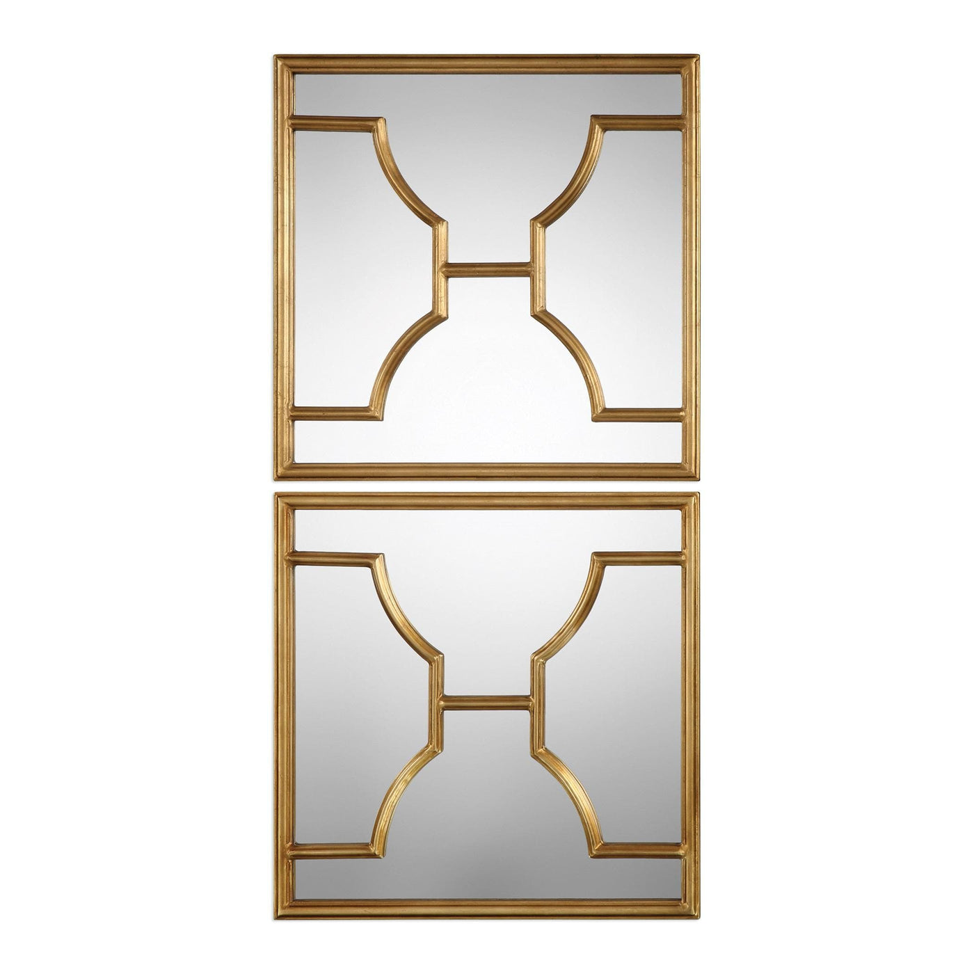 Uttermost Mirrors Misa Gold Square Mirrors S/2 House of Isabella UK