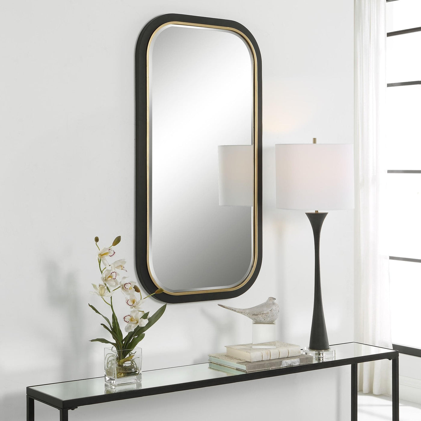 Uttermost Mirrors Nevaeh Curved Rectangle Mirror House of Isabella UK