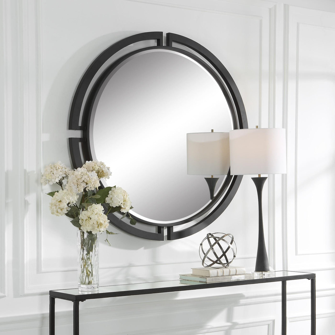 Uttermost Mirrors Quadrant Modern Round Mirror House of Isabella UK