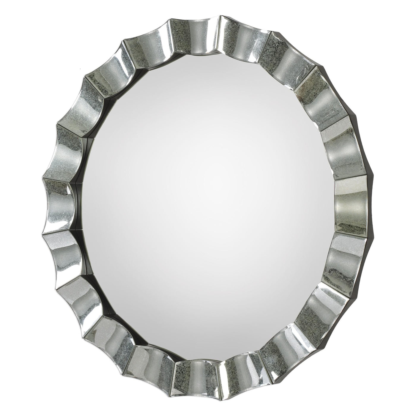 Uttermost Mirrors Sabino Scalloped Round Mirror House of Isabella UK