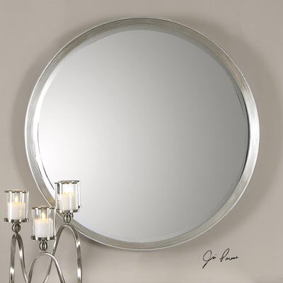 Uttermost Mirrors Serenza Round Silver Mirror House of Isabella UK