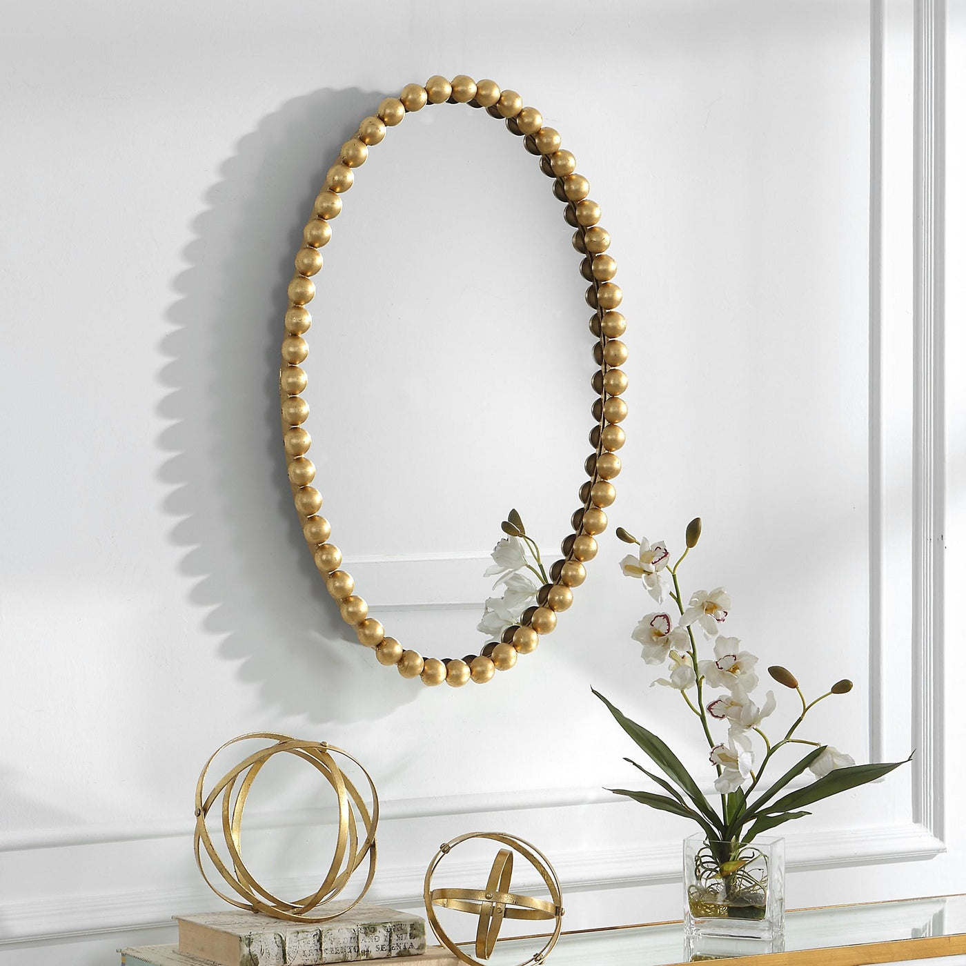 Uttermost Mirrors Serna Gold Oval Mirror House of Isabella UK