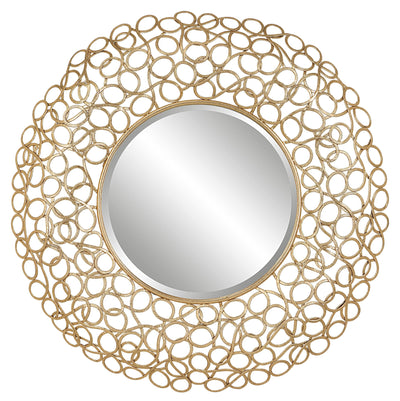 Uttermost Mirrors Swirl Round Gold Mirror House of Isabella UK