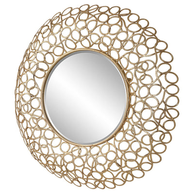 Uttermost Mirrors Swirl Round Gold Mirror House of Isabella UK