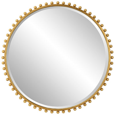 Uttermost Mirrors Taza Gold Round Mirror House of Isabella UK