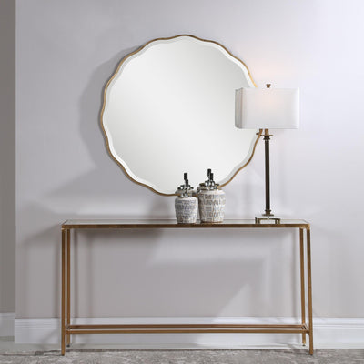 Uttermost Mirrors Uttermost Aneta Gold Round Mirror House of Isabella UK