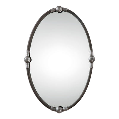 Uttermost Mirrors Uttermost Carrick Black Oval Mirror House of Isabella UK