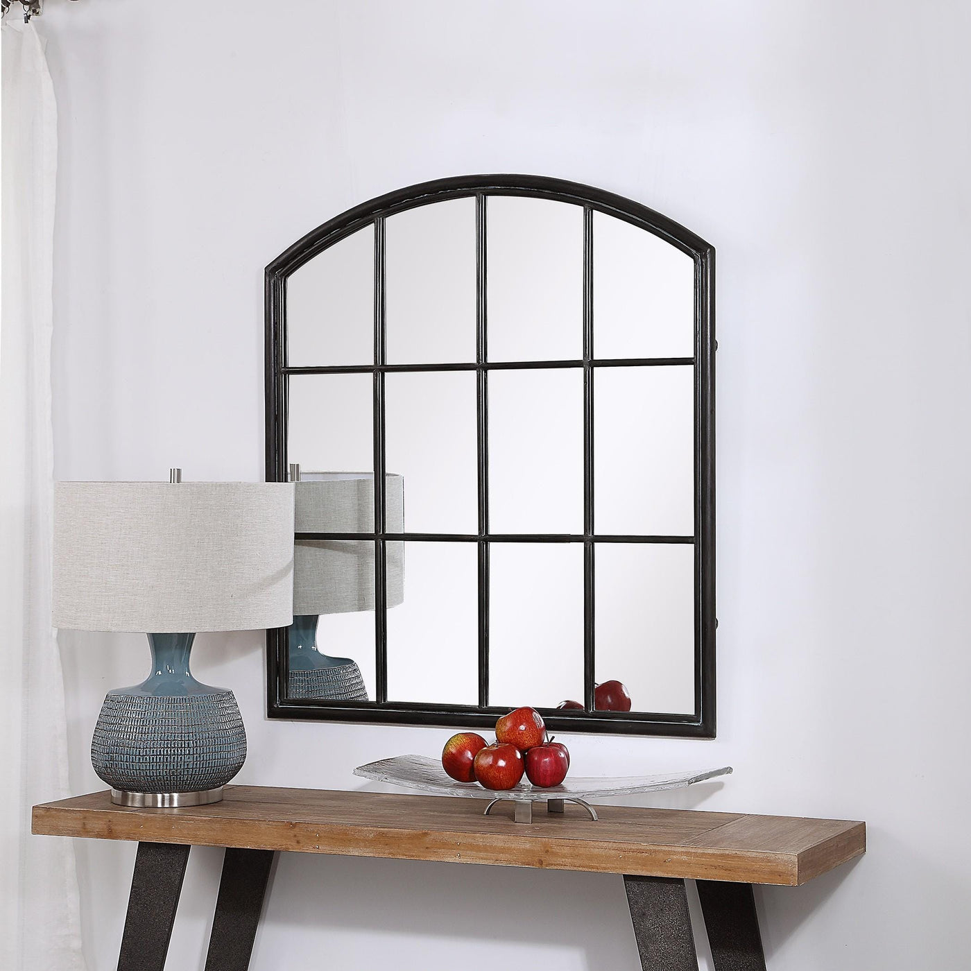Uttermost Mirrors Uttermost Lyda Aged Black Arch Mirror House of Isabella UK