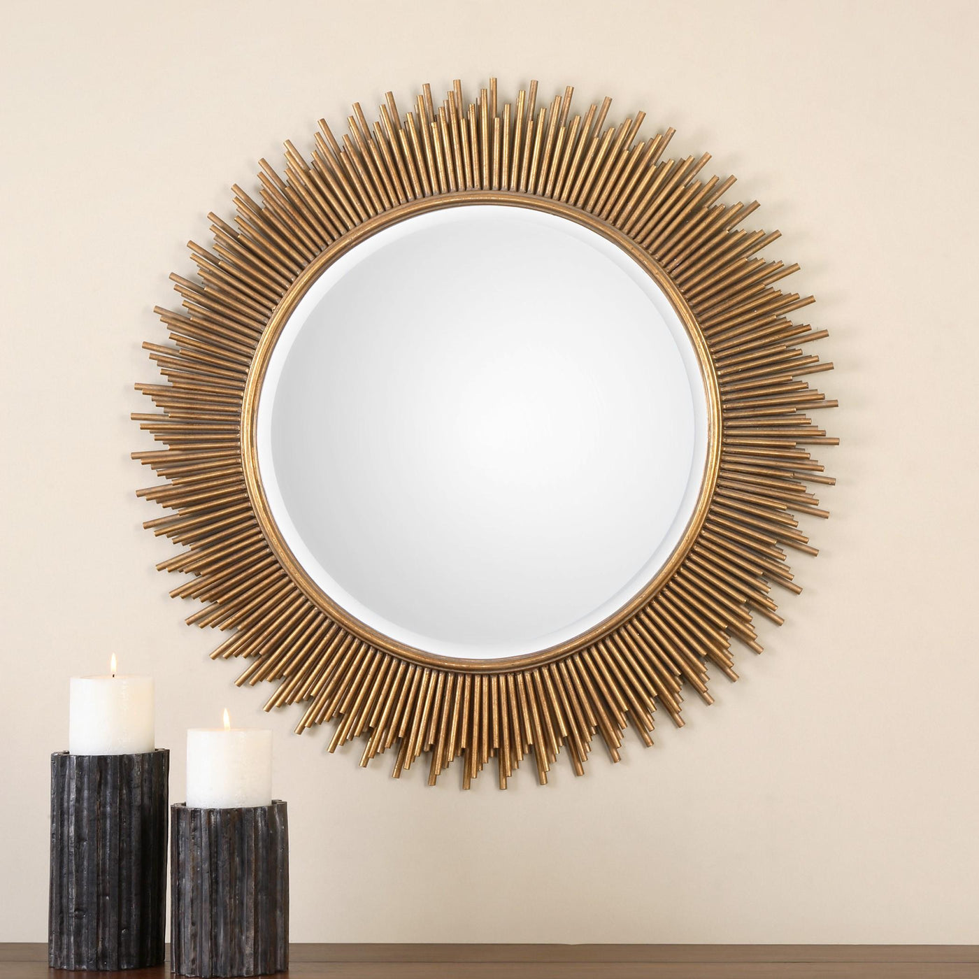 Uttermost Mirrors Uttermost Marlo Round Gold Mirror House of Isabella UK