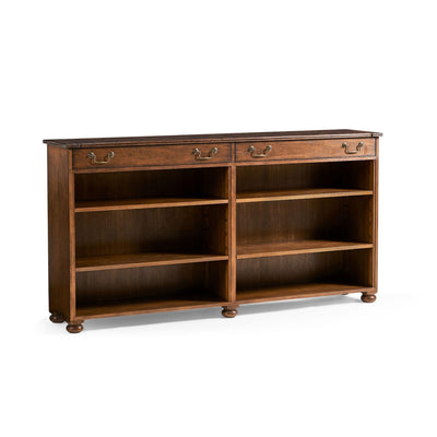 Jonathan Charles Low Double Bookcase Rural