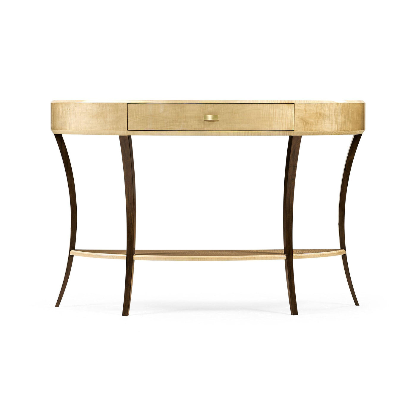 Jonathan Charles Demilune Console Table Art Deco Large