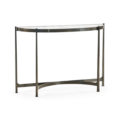 Jonathan Charles Large Demilune Console Table Contemporary - Bronze