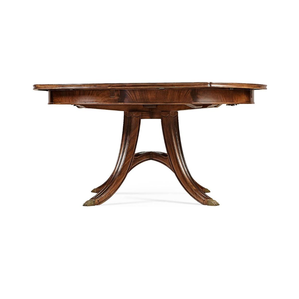 Jonathan Charles Round Dining Table Georgian with Self-storing Leaves