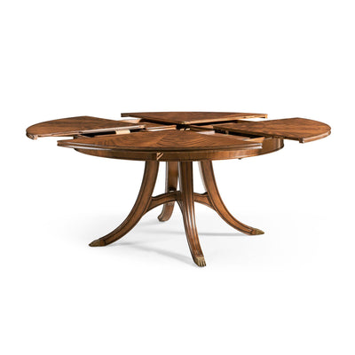 Jonathan Charles Round Dining Table Monarch with Self Storing Leaves