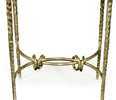 Jonathan Charles Round Side Table Hammered - Brass