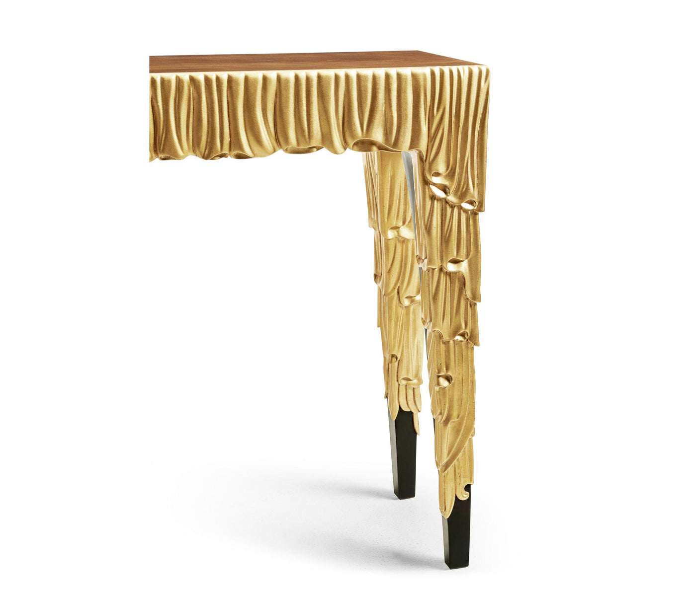 Jonathan Charles Narrow Console Table Candle Wax - Gold