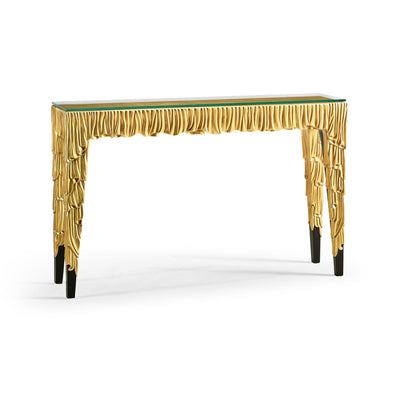 Jonathan Charles Narrow Console Table Candle Wax - Gold