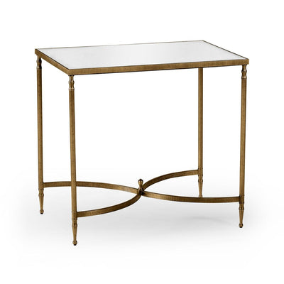 Jonathan Charles End Table with Antique Mirror Top