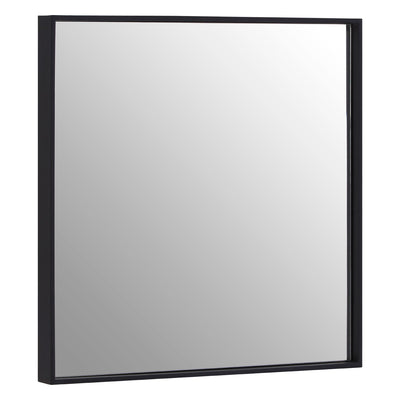 Matt Black Large Square Wall Mirror