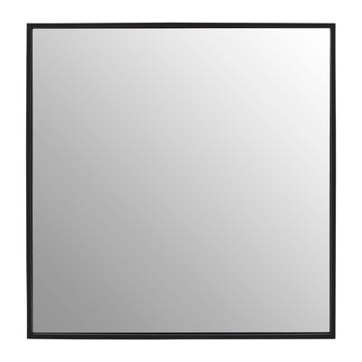 Matt Black Large Square Wall Mirror