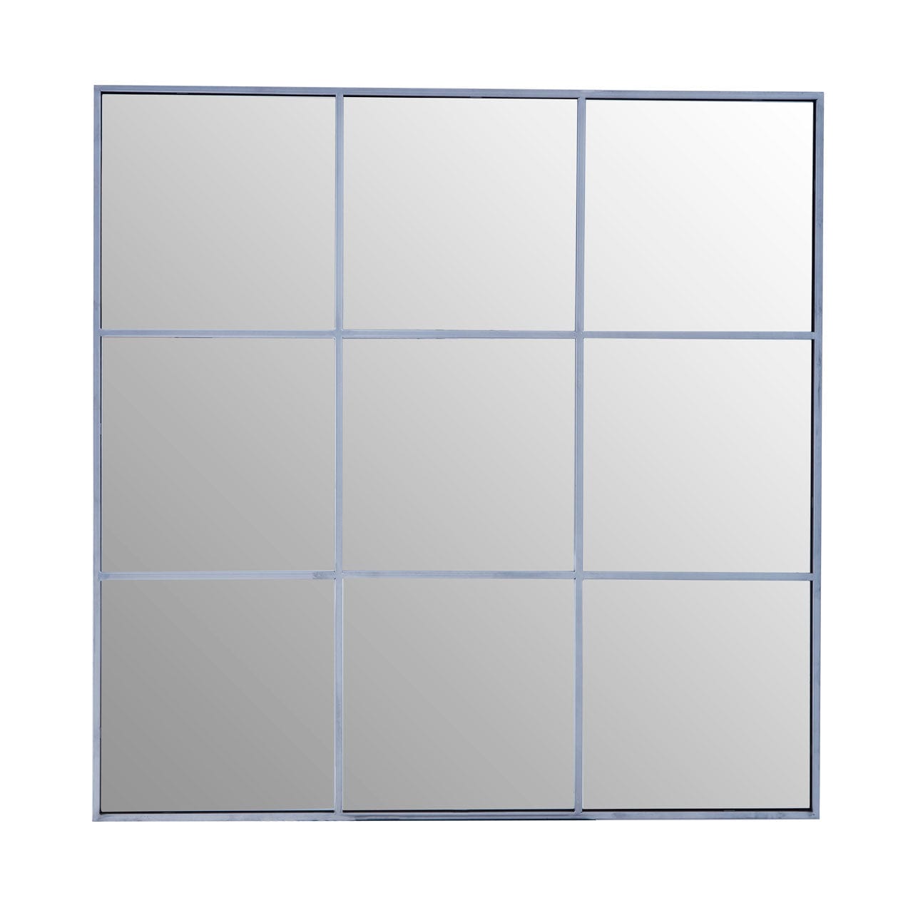 Hamilton Interiors Mirrors Grid Wall Mirror With Silver Finish Frame House of Isabella UK