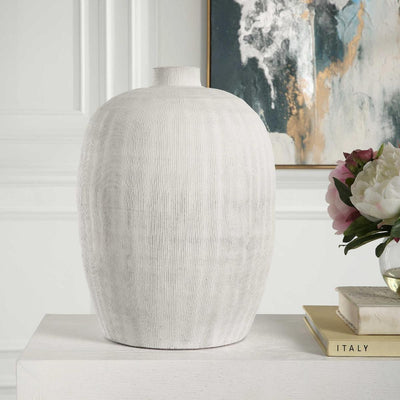 Uttermost Floreana Medium White Vase