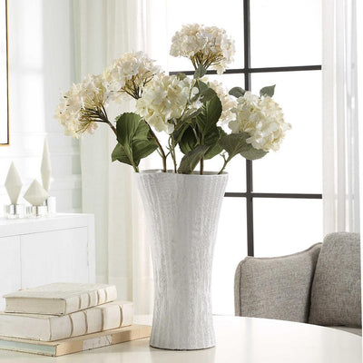 Uttermost Floreana Tall White Vase