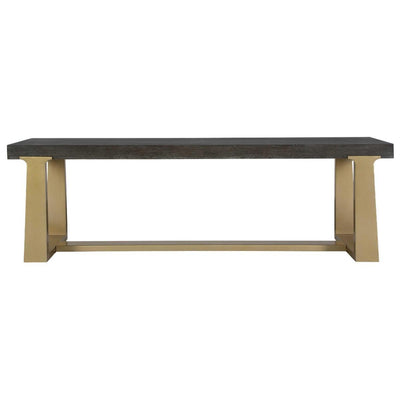 Uttermost Voyage Brass and Wood Bench