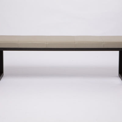 Arlington Bench French Grey Leather