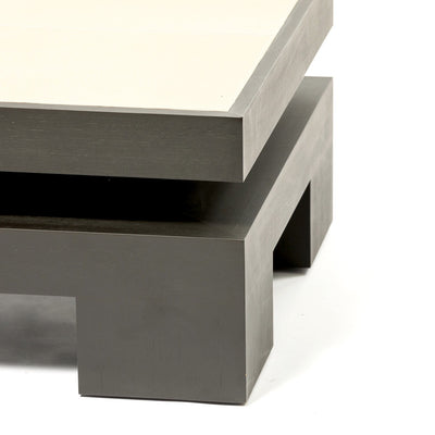 Maison Coffee Table French Grey Leather